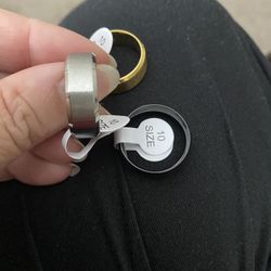 Mens Fashion Stainless Steel Wedding Band Size 10