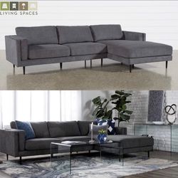 Gray Living Spaces  sectional