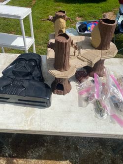 Vintage Star Wars Ewok Village Playset & Darth Vader Case