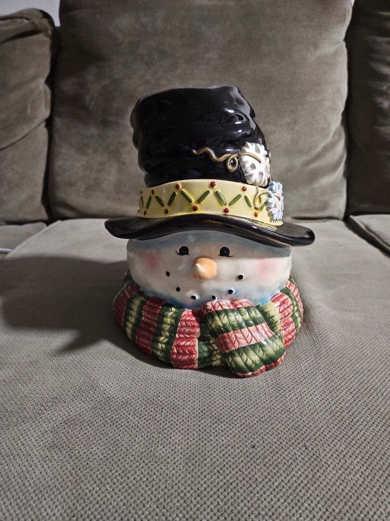 Vintage Snowman Cookie Jar