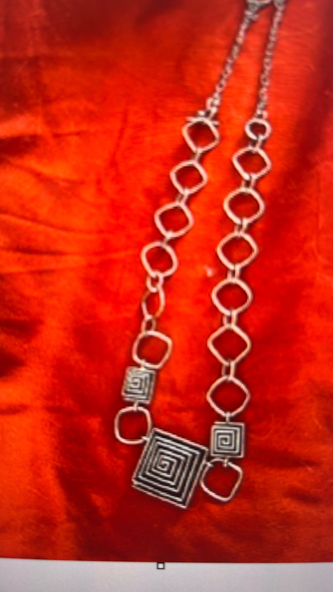 Solid Silver Pyramid Necklace 