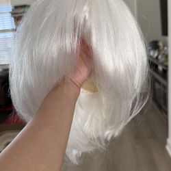 White Bob Wig Halloween Costume
