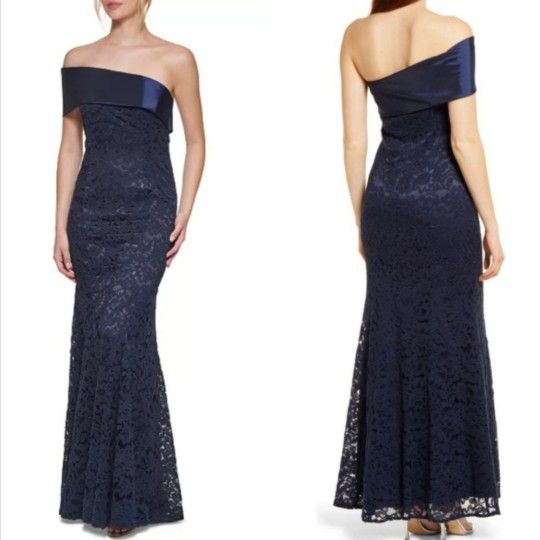 Eliza J Womens Dress Size 16 Blue Prom Formal Evening Gown