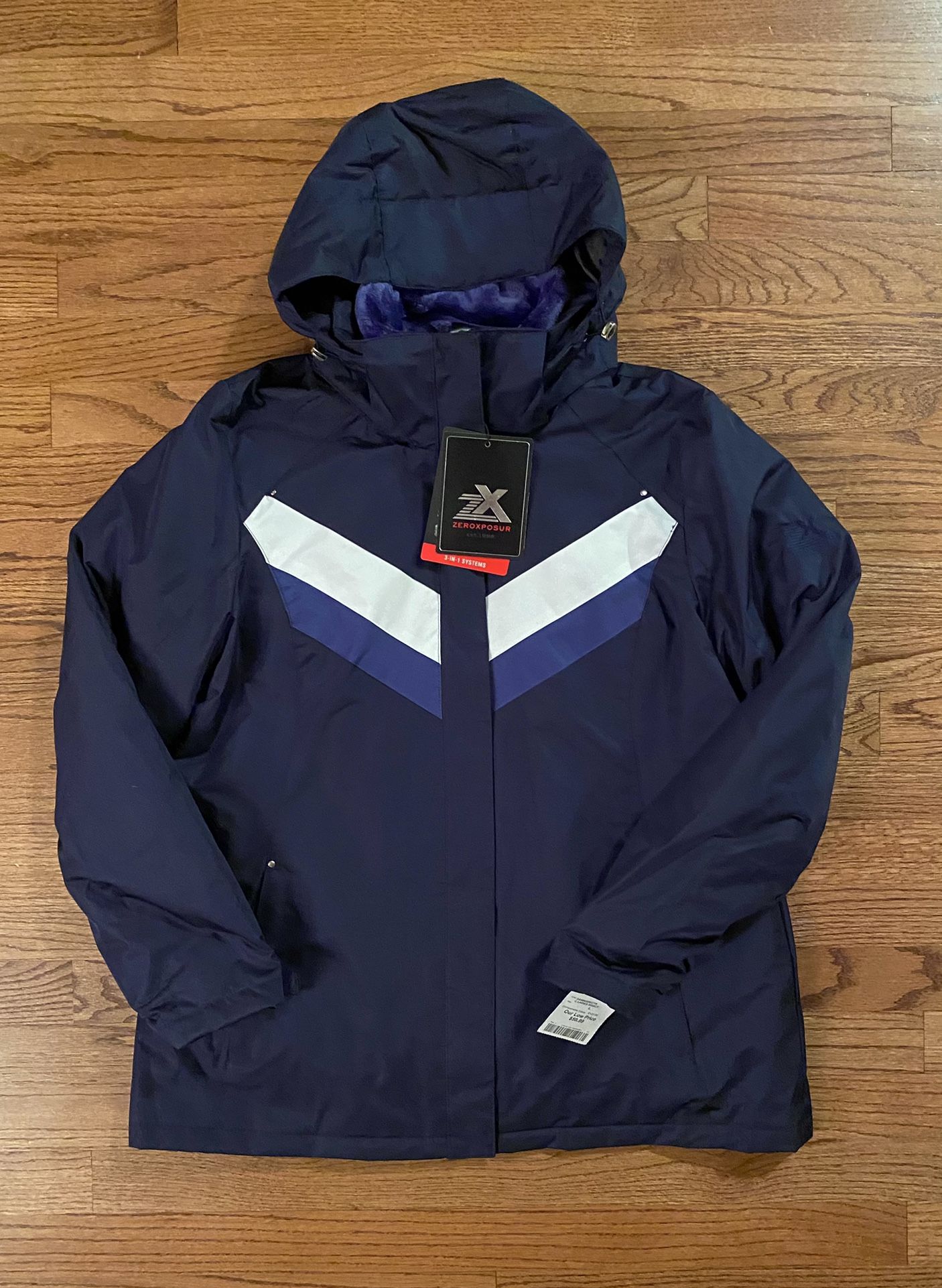 ZEROXPOSUR: WOMENS 'CHEVRON' 3-IN-1 SYSTEMS JACKET-SIZE LARGE  **BRAND NEW WITH TAGS!!!**