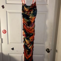 Large tropical dress