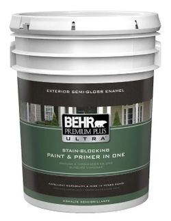BEHR ULTRA
5 gal. Medium Base Semi-Gloss Enamel Exterior Paint & Primer