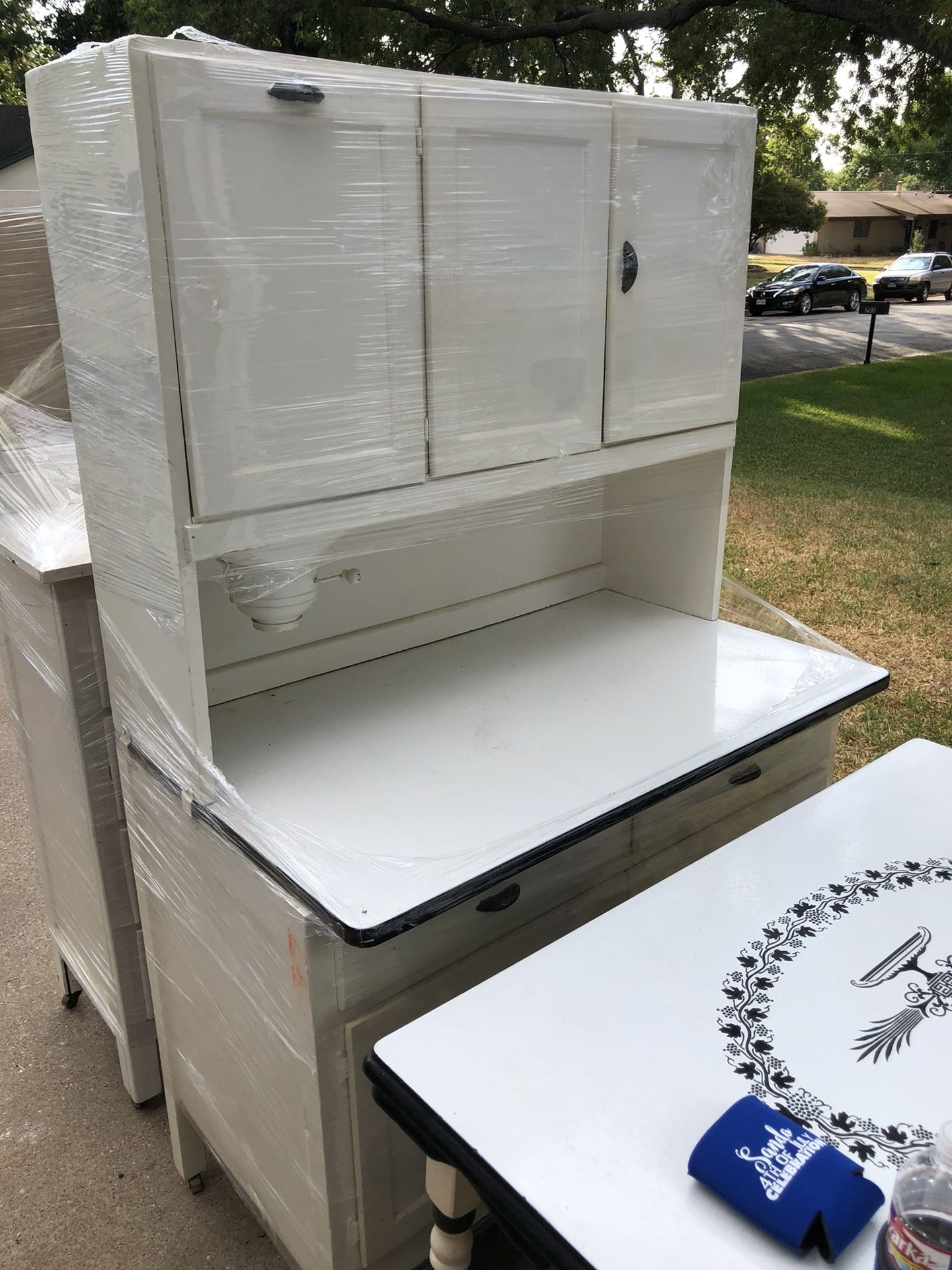 Hoosier Cabinet and Matching Table
