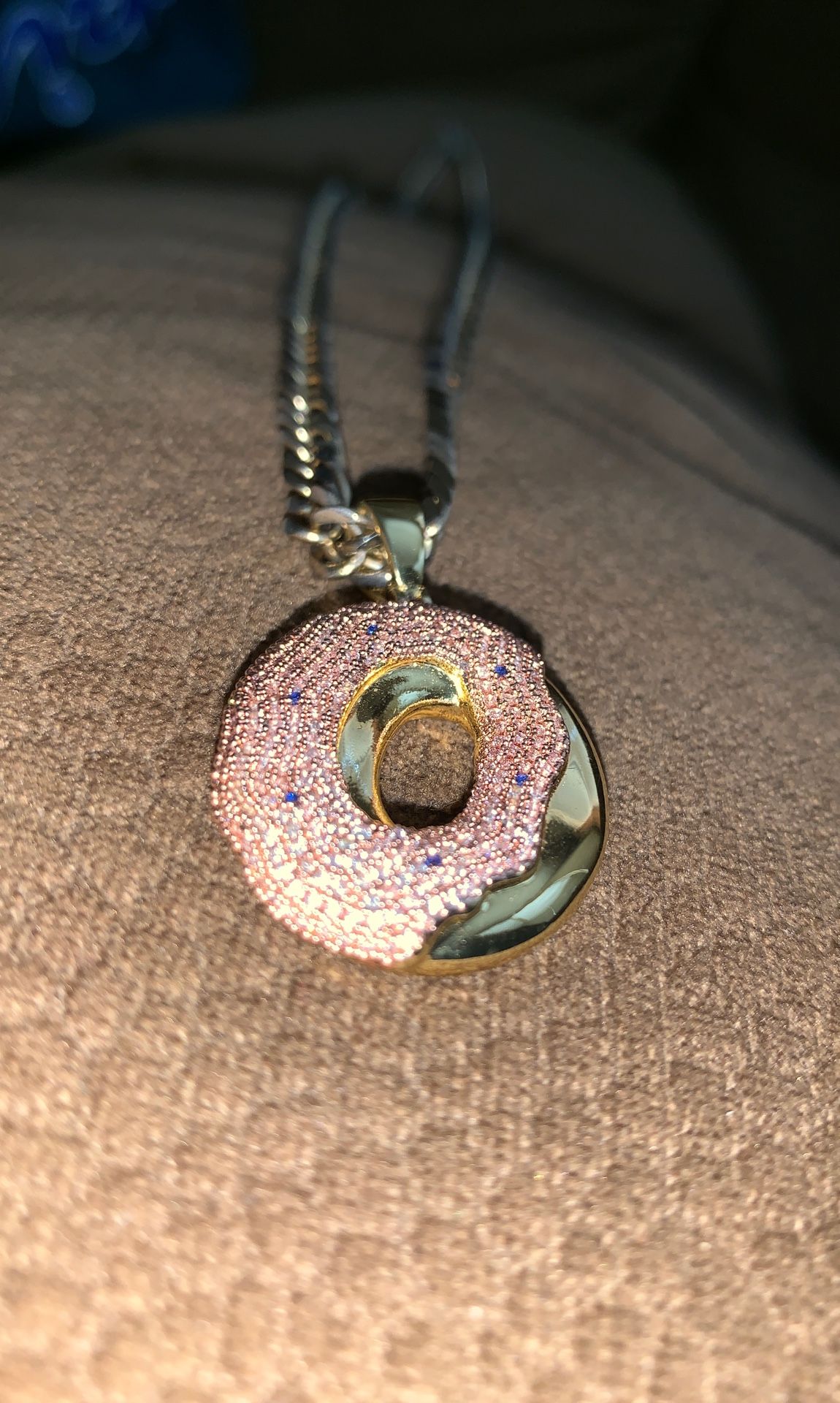Odd Future Donut Pendant w Gold Plated Chain