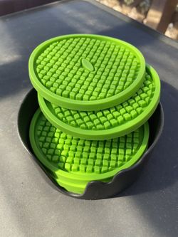 Neon Green Cup Coasters