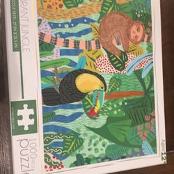 Vibrant Jungle 1,000 piece jigsaw puzzle - 27inches by 21.5 inches