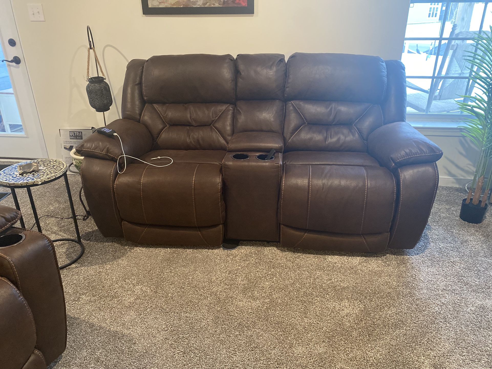 Reclining Console Power Loveseat Denali Collection Homestretch for Sale