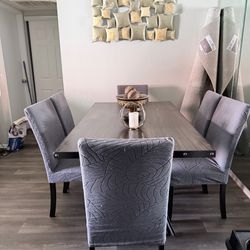6-Piece Dining Room Set with Upholstered Chairs - $450 OBO