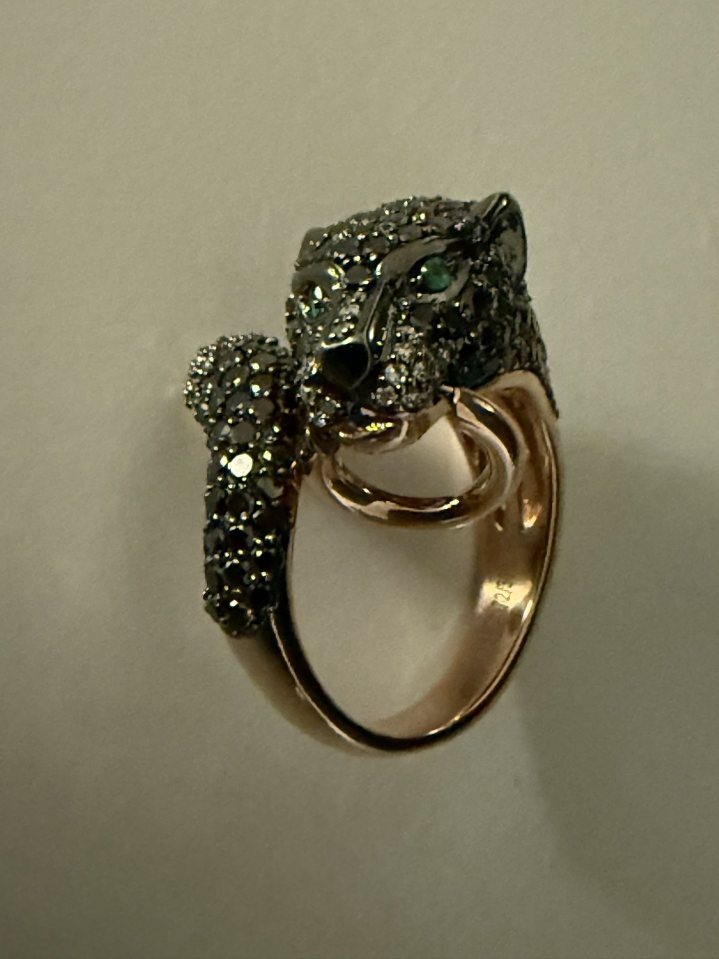 14 K Rose Gold And Black Diamonds, EFFY Women’s Ring