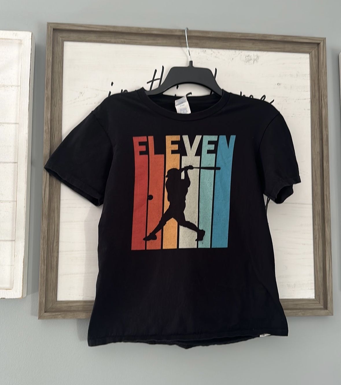 Boys Eleven Retro Style Baseball T-shirt