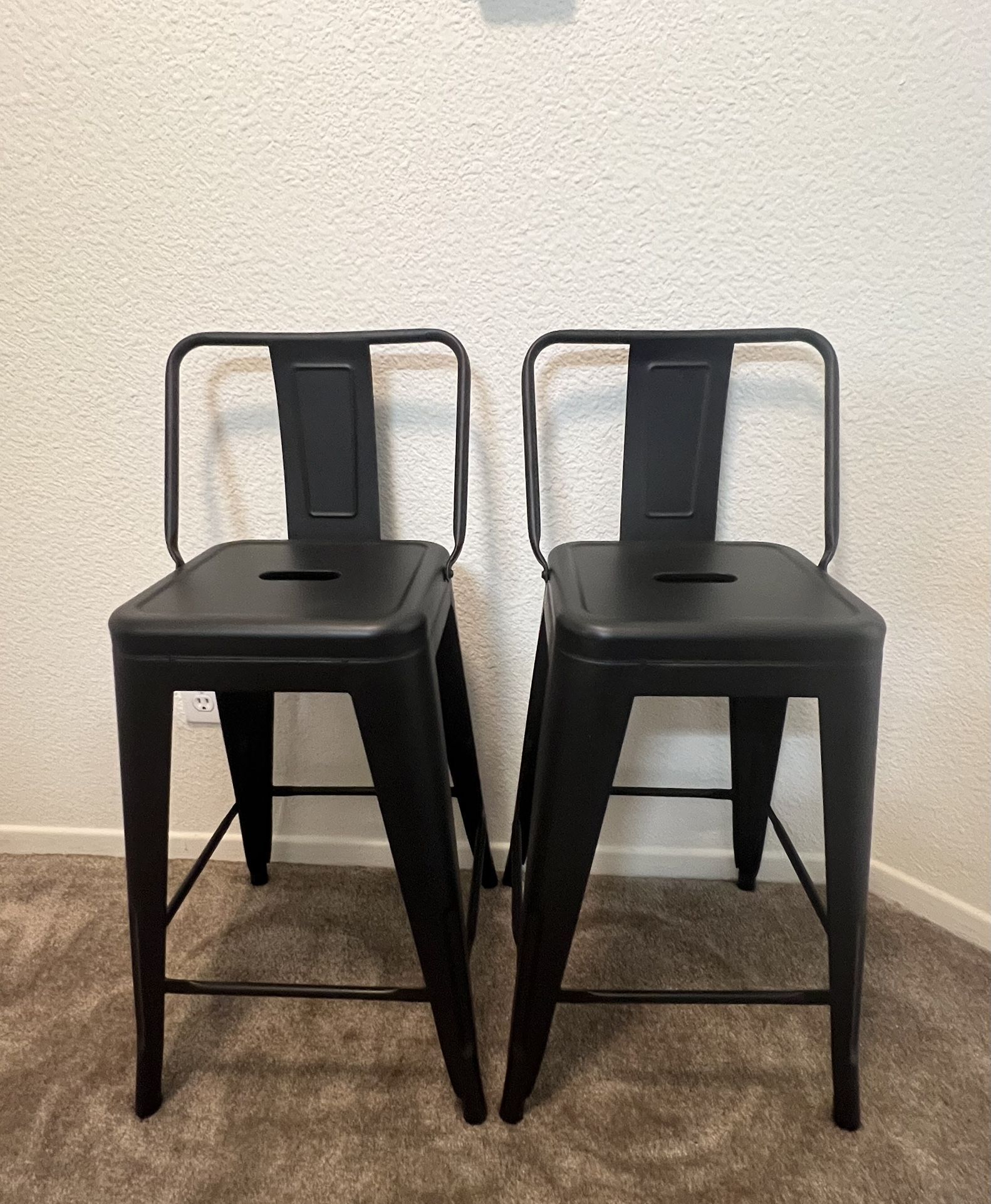 Black Metal Barstools