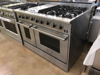 NXR 48 inch gas stove with griddle and 6 double burners