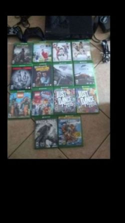 Xbox1 with 14 games 2 controlers