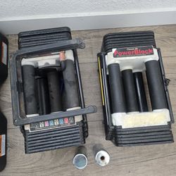 Set Of Powerblock Adjustable Dumbbells 