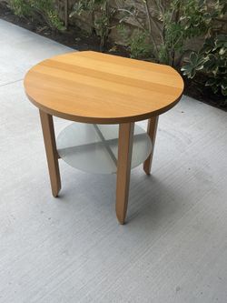 Side Table - Wood & Glass