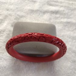 Chinese Cinnabar Style Bangle Bracelet