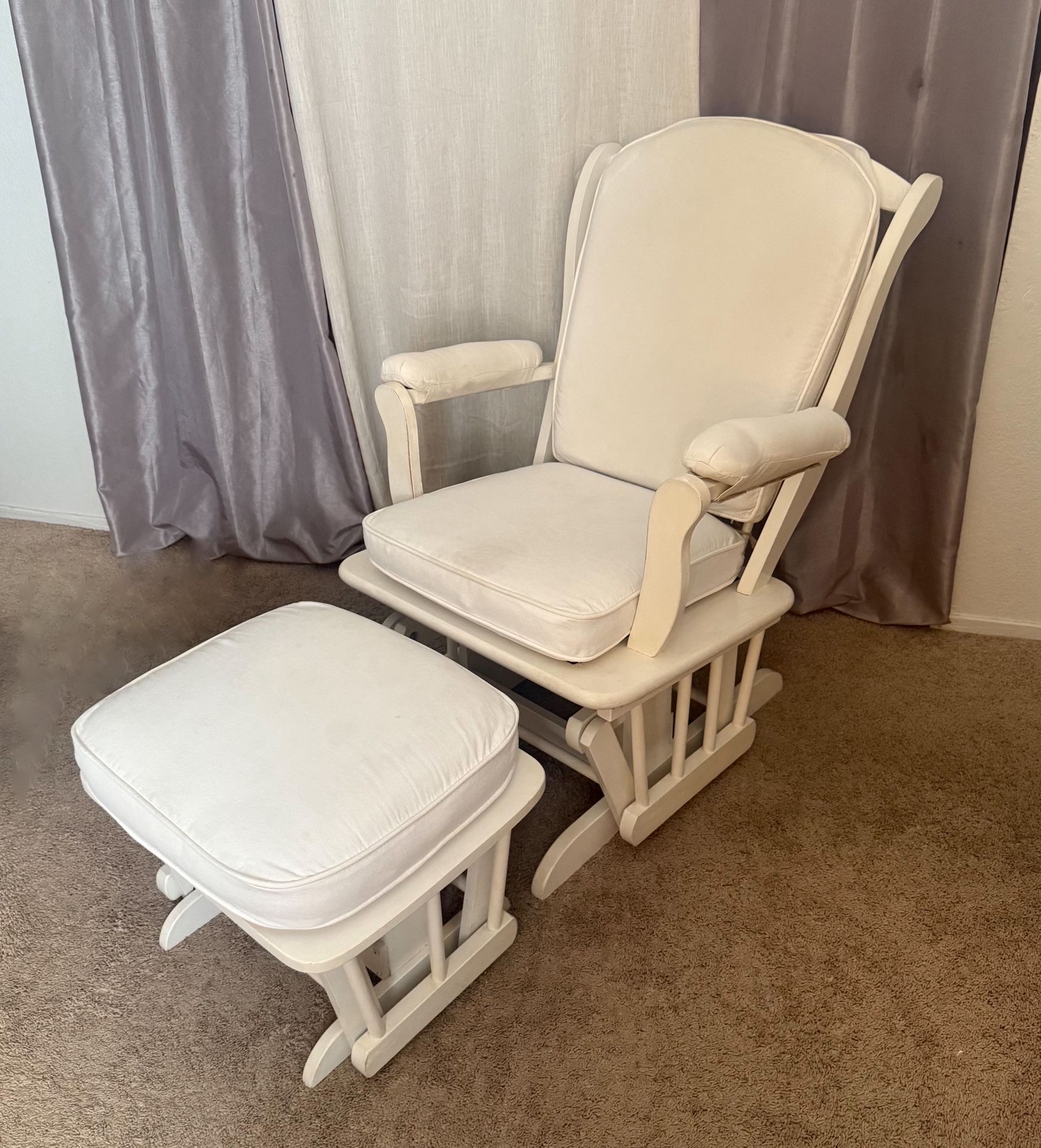 Pottery Barn Sleigh Glider & Ottoman