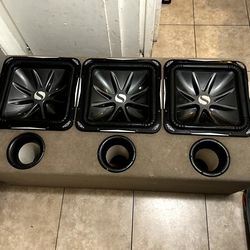 15" Ground Shaker Triple Subwoofer Box with L7 Kickers READ DESCRIPTION