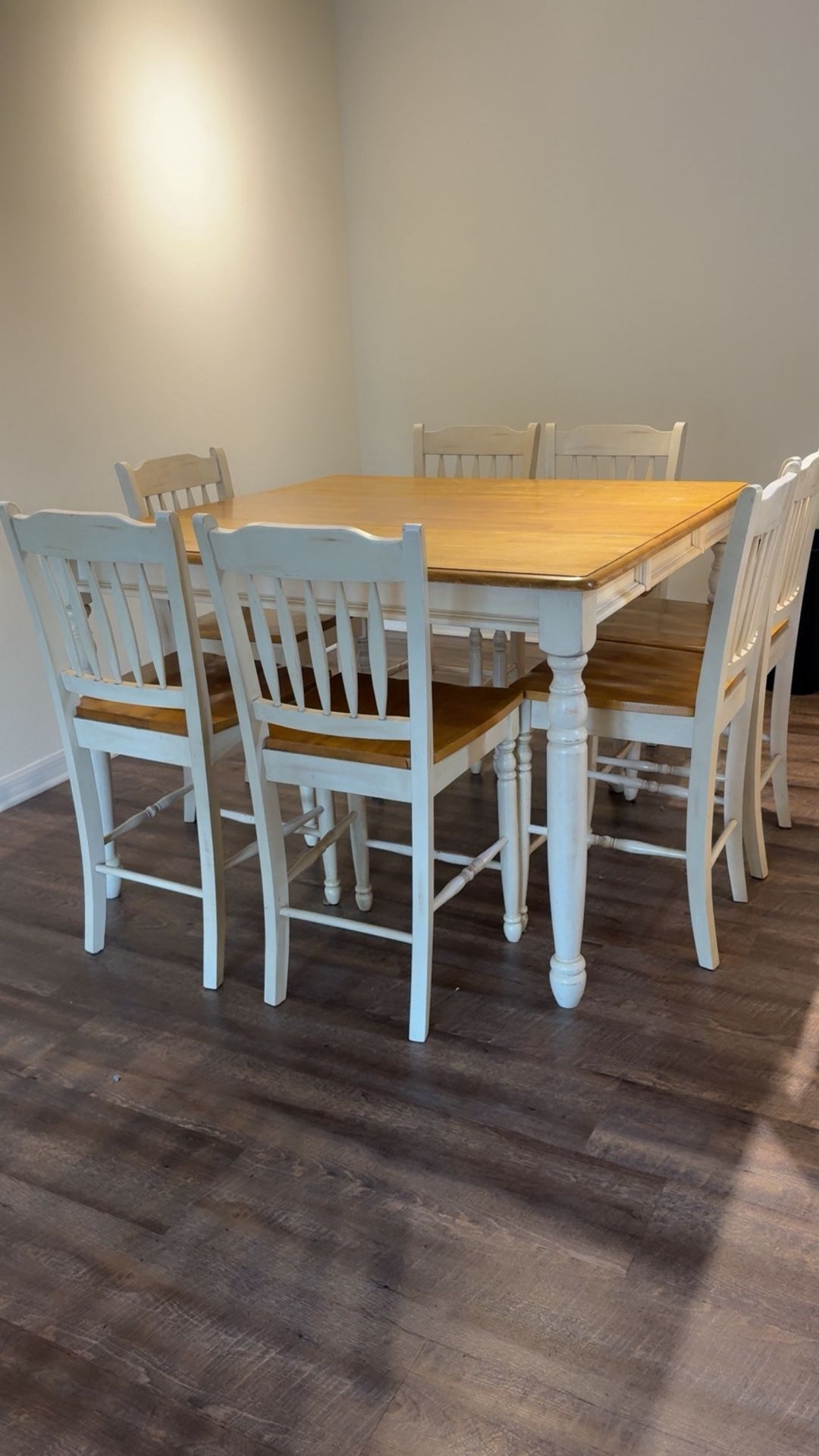 Wood Table 7chairs