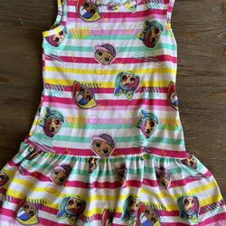 Girls Dress 4-5 Lol Doll Print 