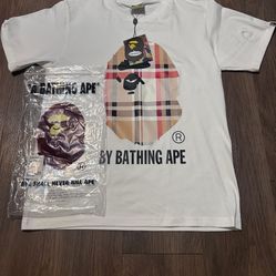 Burberry X Bape White T Shirt
