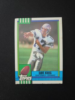 Dave Krieg Seahawks Football Card