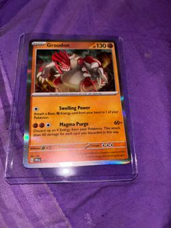 Groudon holo Pokemon card