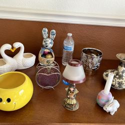 8 PCs. Decorative Candle Holders And Vases. 