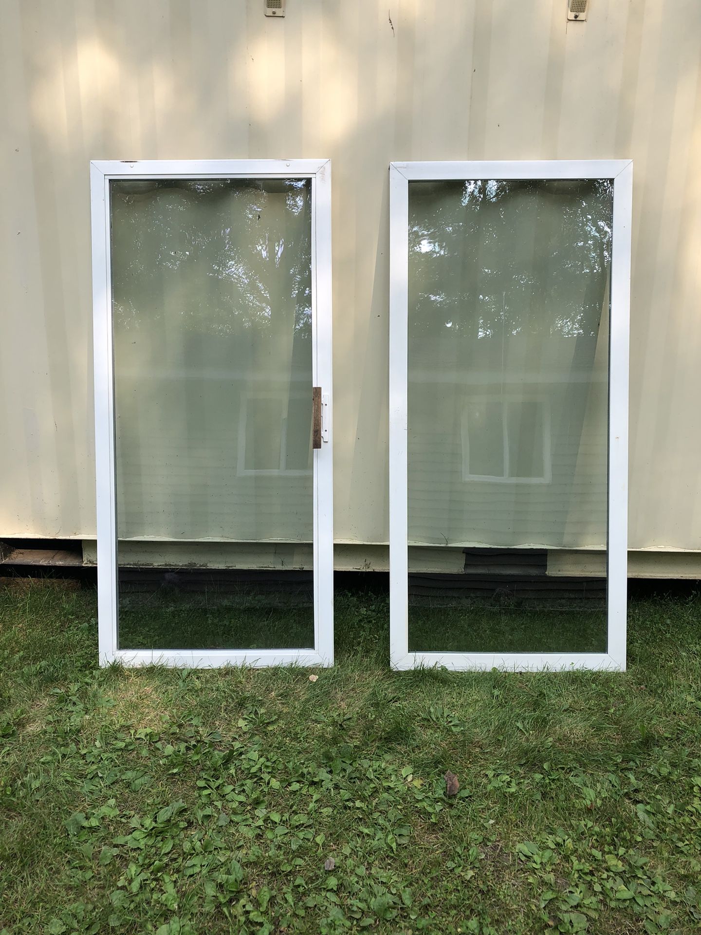 Salvaged Patio Door Panes