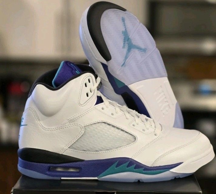 New Nike Air Jordan Grape 5 Size 12
