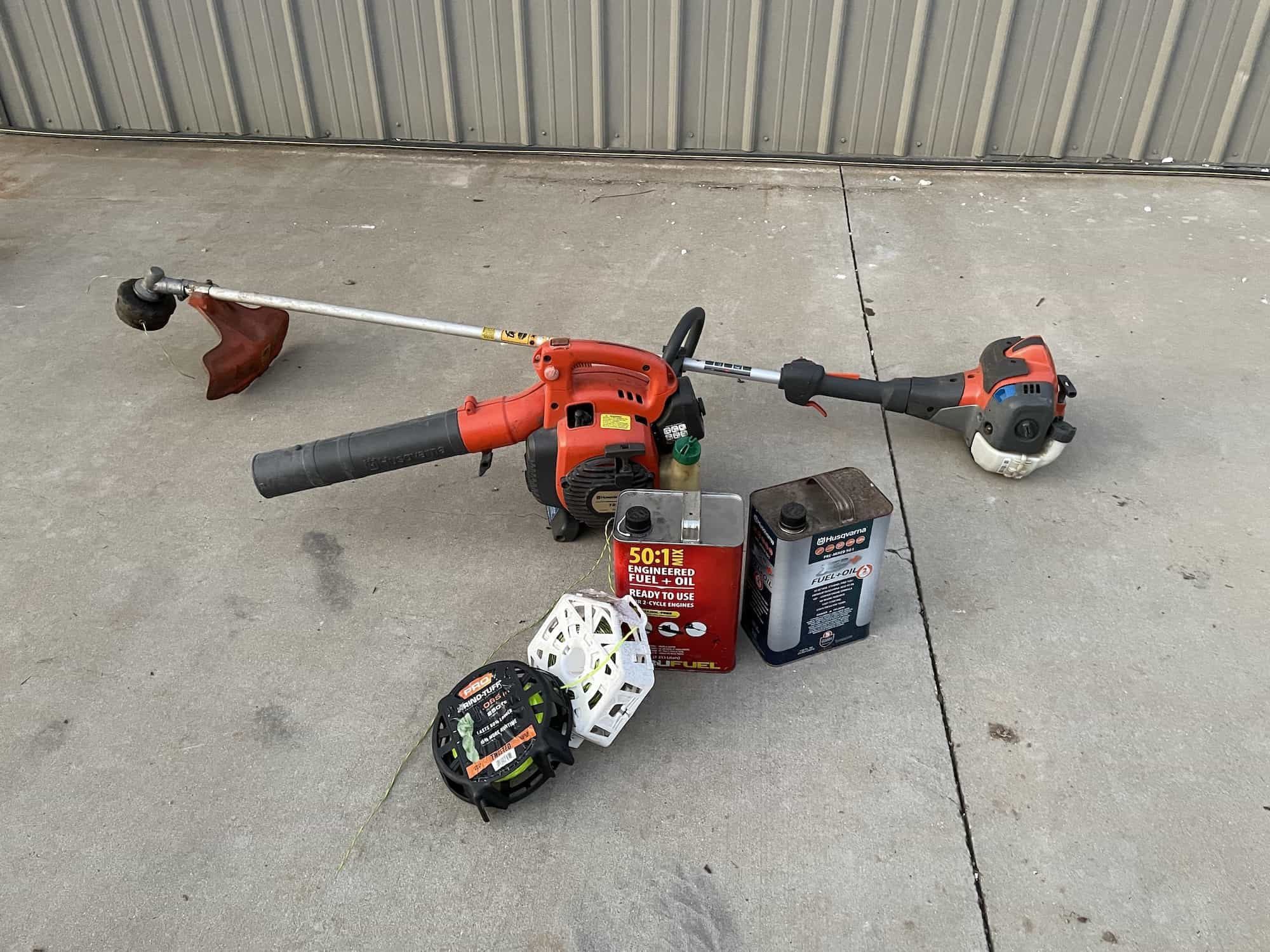 $100 - Husqvarna Weed Eater AND Blower, WORKS!!, plus two gal fuel & line