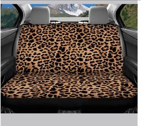 Leopard Print Bench Car Seat Cover 2pc set NEW