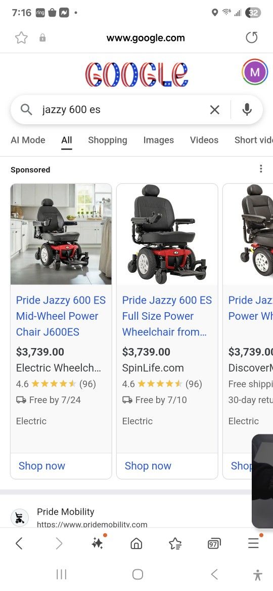 Jazzy 600 Es Electric Chair Retail Is 3800$