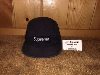 Supreme Navy Box Logo Camp Cap