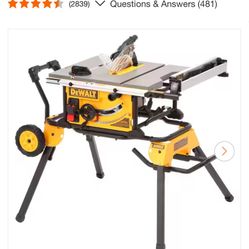 Dewalt Table Saw With Rolling Stand 