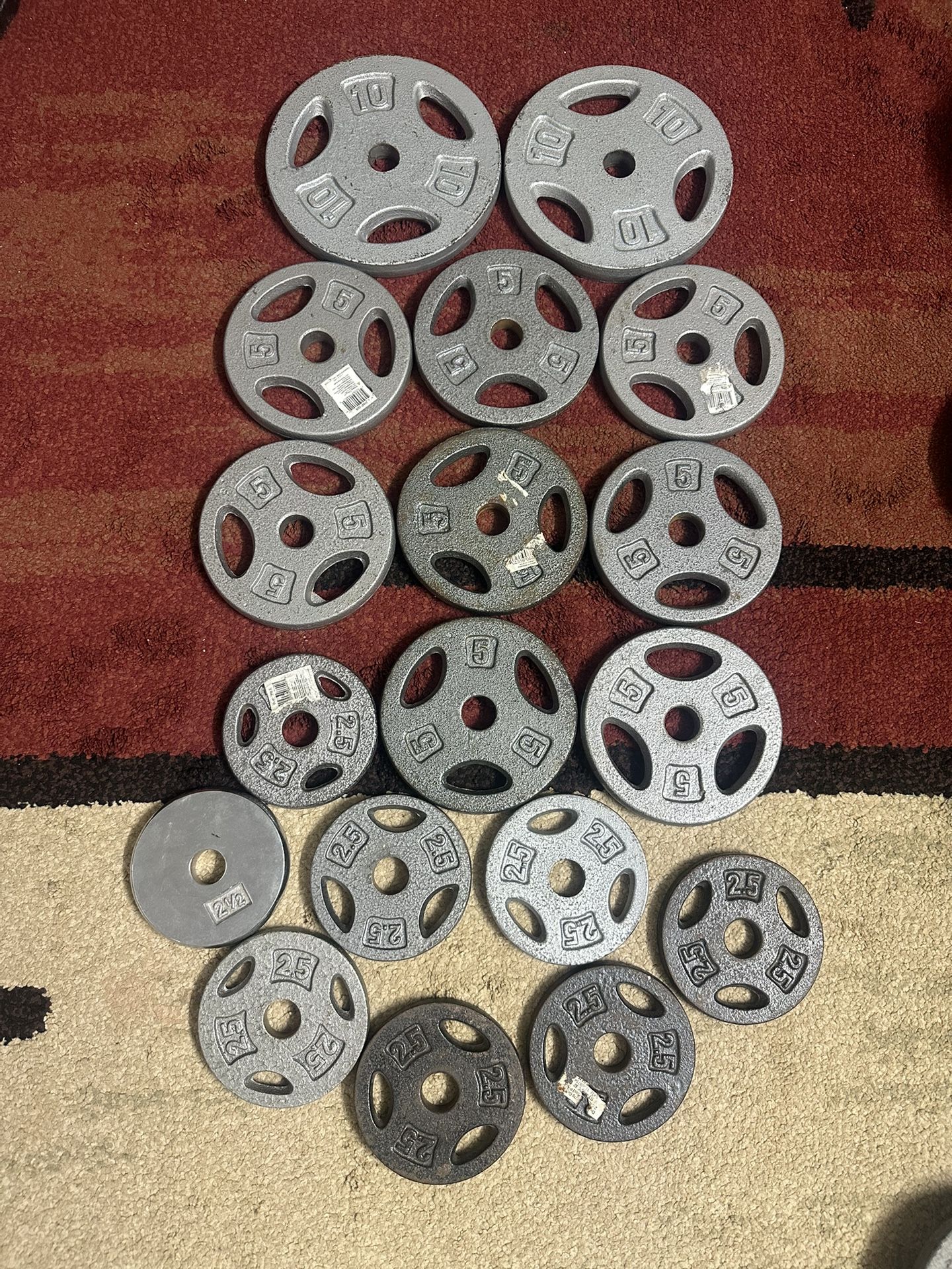 Weight Plates – 80 lbs Total