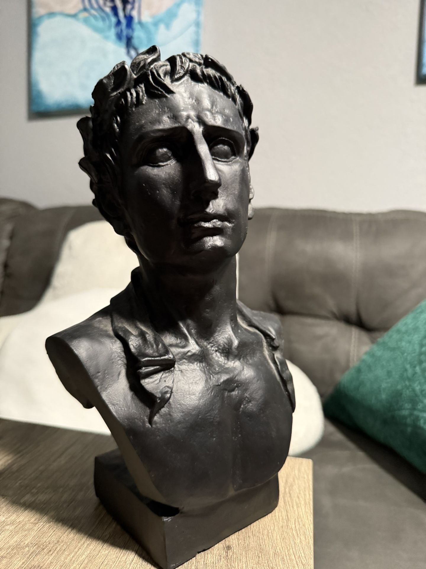 Atticus Bust | 11" | Resin Statue | Matte Black Finish