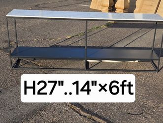 Construct Console Marble Top