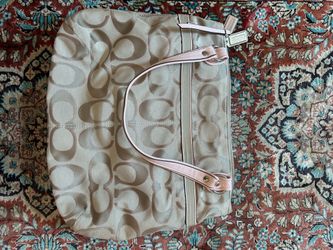 Authentic Coach Shoulder Bag (Pink And Gold)