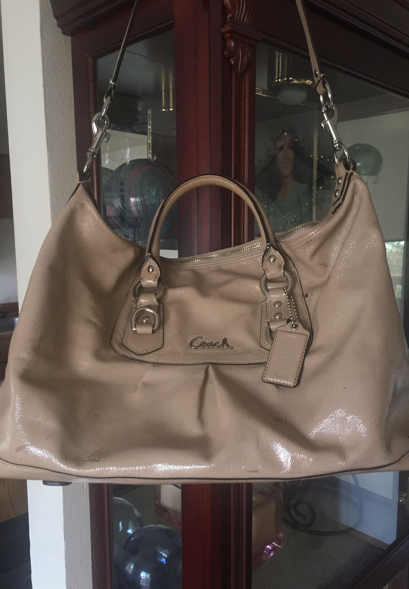 Coach patten leather purse