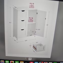 New Brown Bathroom Storage Cabinet
