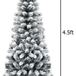 Snow Flocked Christmas Tree