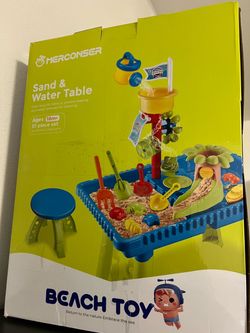 $10 Kids Sand & Water Table 37-Piece Beach Toy Set – Ages 18M+