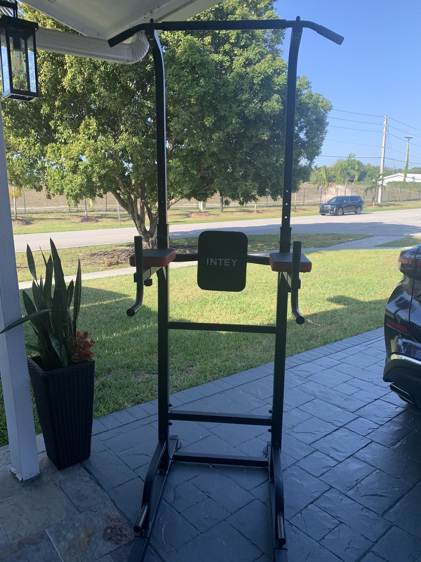 INTEY Power Tower Dip Station Pull Up Bar for Home Gym Strength Training - Never Used