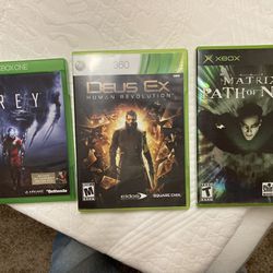 3 XBOX SCI-FI Games - Pre, Deus Ex & Matrix