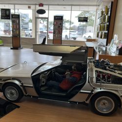 Rare Antique Japanese Hot Toys 1:6th Scale Back To The Future Delorean Time Machine With McFly